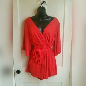 Bebe Fire Orange Romper